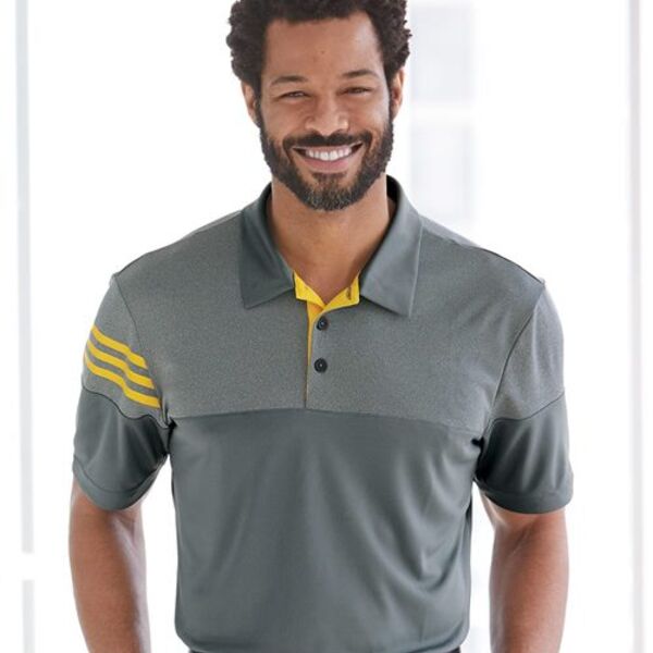 Adidas - Heathered 3-Stripes Colorblock Sport Shirt Thumbnail