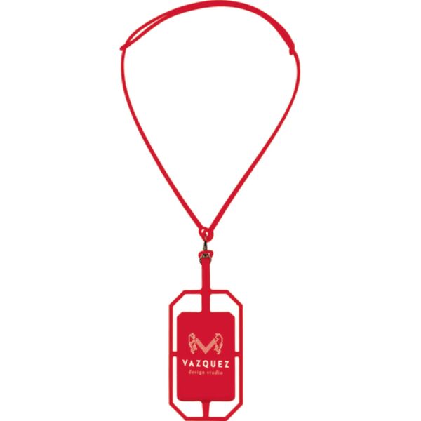 Silicone RFID Card Holder with Lanyard Thumbnail