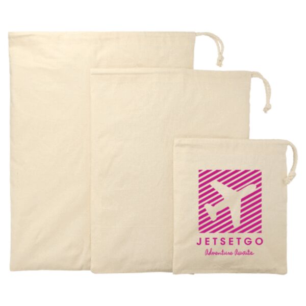 5oz. Cotton 3pc Travel Pouches Thumbnail